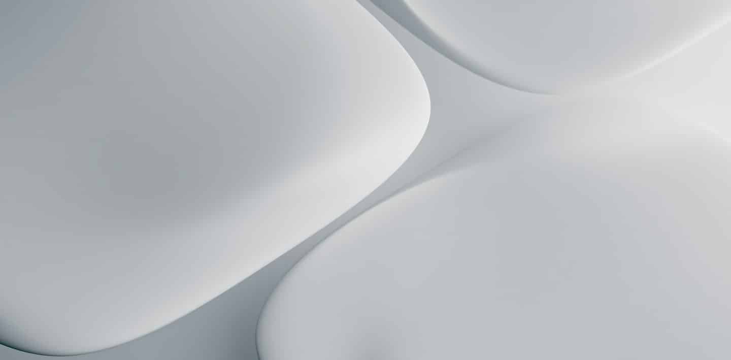 Home Forme organiche curve sovrapposte bianche e grigio chiaro.